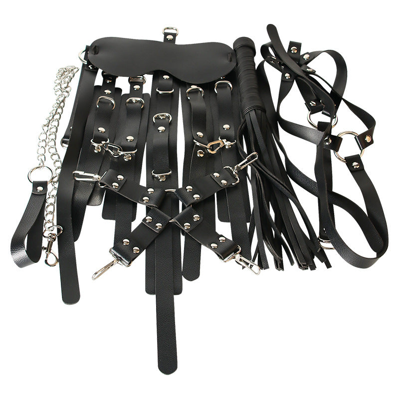 Leather Bondage Kit Fetish Bdsm Adult Sex Toy