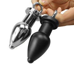 Metal Ass Dilator Hollow Butt Plug 4.53 Inches Long