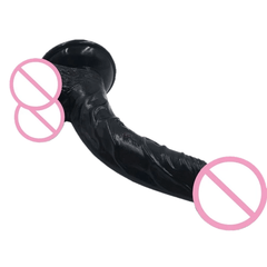 Black 8 Inch Mandingo Dildo With Balls and Suction Cup