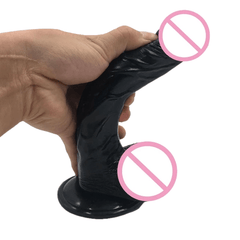 Black 8 Inch Mandingo Dildo With Balls and Suction Cup