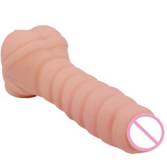 Ribbed Silicone Penis Vibrator for Men