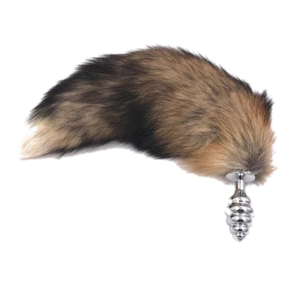 Faux Brown Fur Tail Butt Plug