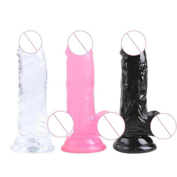 Silicone Jelly  Realistic Dildo With Suction Cup