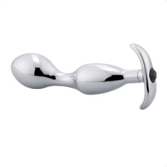 Jeweled Stainless Metal Butt Plug 4.84 Inches Long