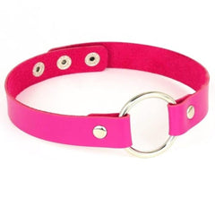 Colorful Synthetic Leather BDSM Choker