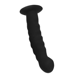 Ribbed Suction Cup Silicone Dildo