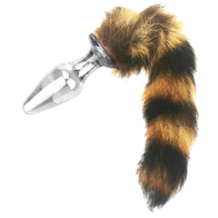 11' Glass Brown Black Raccoon Tail Plug - Sisandsis Dress