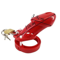 Blushing Red Plastic Chastity Device