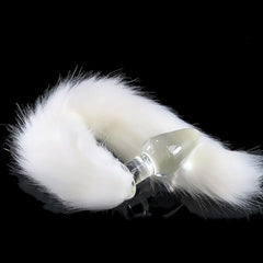 14' Glass White Fox Tail Plug - Sisandsis Dress