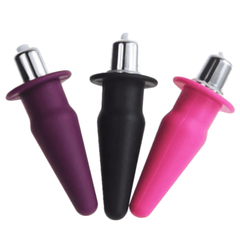 Vibrating Silicone Jelly Butt Plug | Mini Cone-Shaped