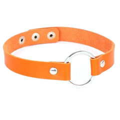 Colorful Synthetic Leather BDSM Choker