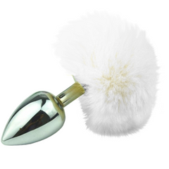 3' Stainless Steel Variety of Colors Bunny Tail Plug