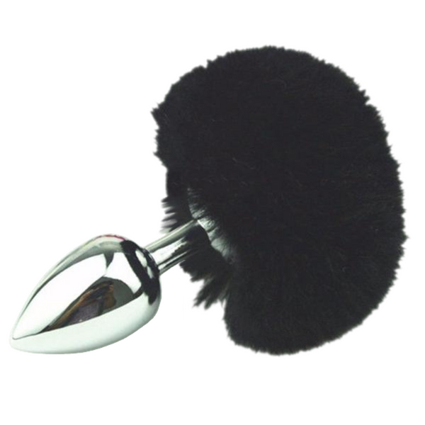 3' Stainless Steel Variety of Colors Bunny Tail Plug