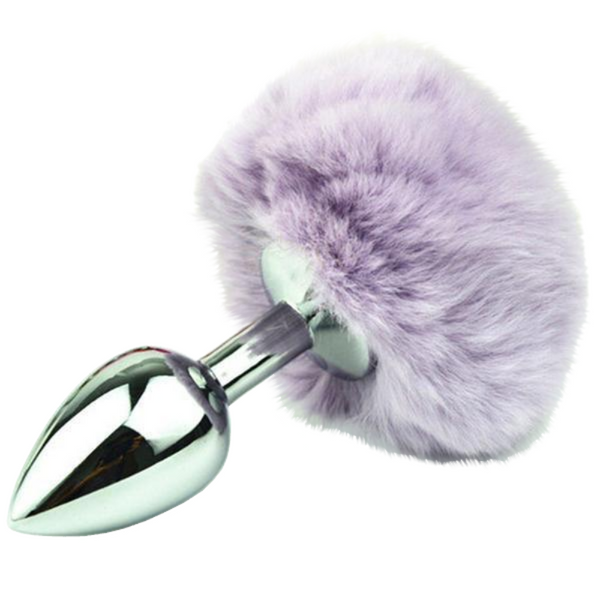 3' Stainless Steel Variety of Colors Bunny Tail Plug