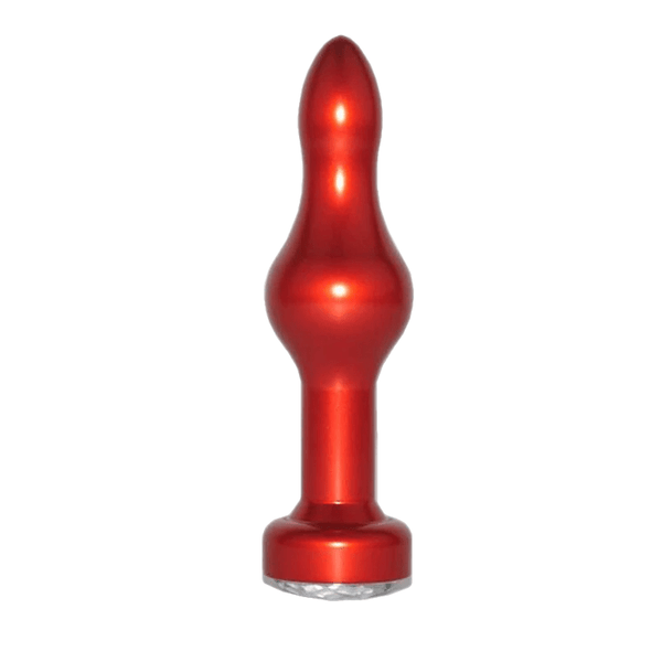 Red Stainless Steel Butt Plug Dildo