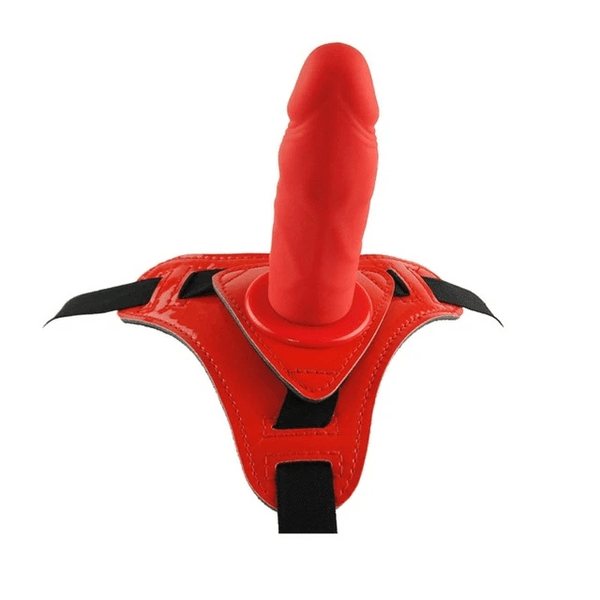 Sexy Red Strap on Adjustable Dildo