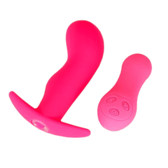 Remote Controlled Silicone Vibrating Butt Plug 4.33 Inches Long