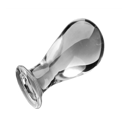 Bulb-Shaped Glass Butt Plug 3.35 to 4.33 Inches Long