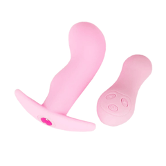 Remote Controlled Silicone Vibrating Butt Plug 4.33 Inches Long