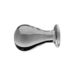 Bulb-Shaped Glass Butt Plug 3.35 to 4.33 Inches Long