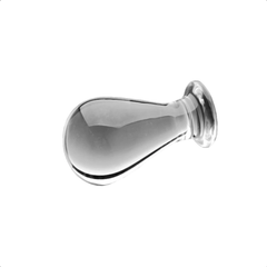 Bulb-Shaped Glass Butt Plug 3.35 to 4.33 Inches Long