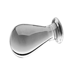 Bulb-Shaped Glass Butt Plug 3.35 to 4.33 Inches Long