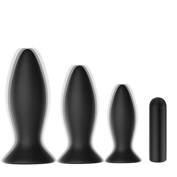 Vibrating Suction Cup Butt Plug 5pcs Set