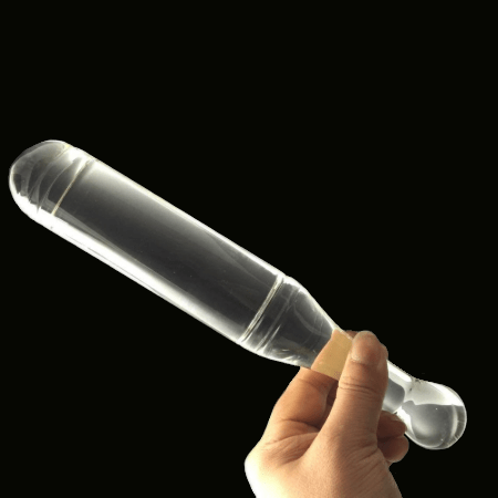 Baseball Bat 8 Inch Glass Double Dildo