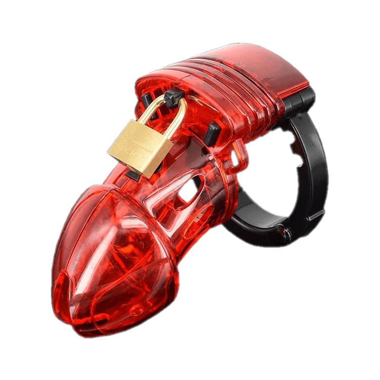 Red Male Chastity Dildo