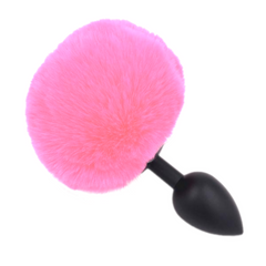 3 Size Silicone Pink Bunny Tail Plug