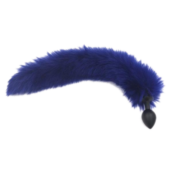 Silicone Navy Blue Tail Butt Plug