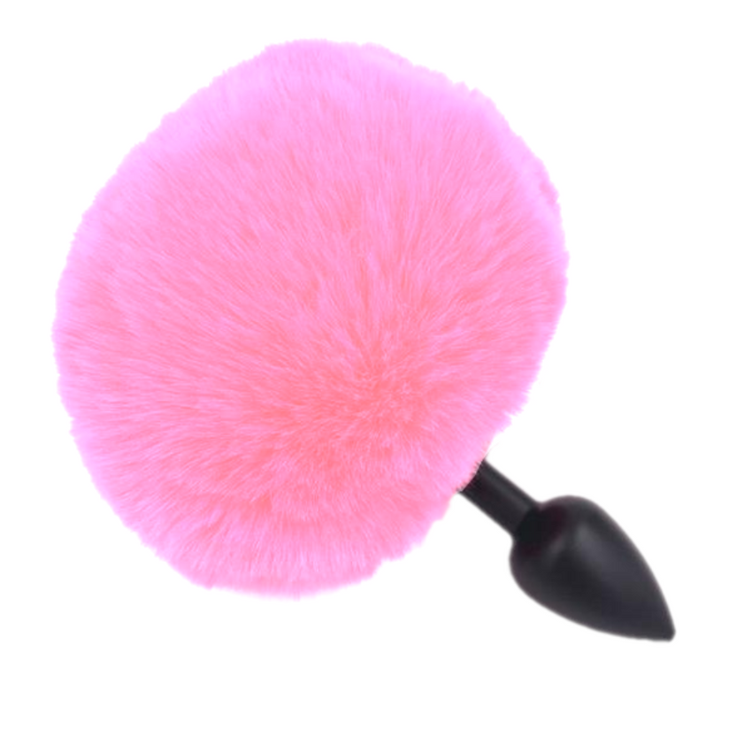 3 Size Silicone Pink Bunny Tail Plug