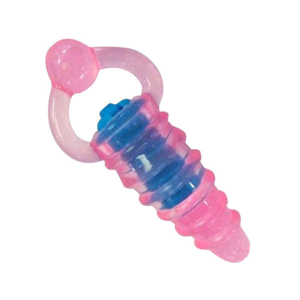 Clear Pink Vibrating Anal Toy