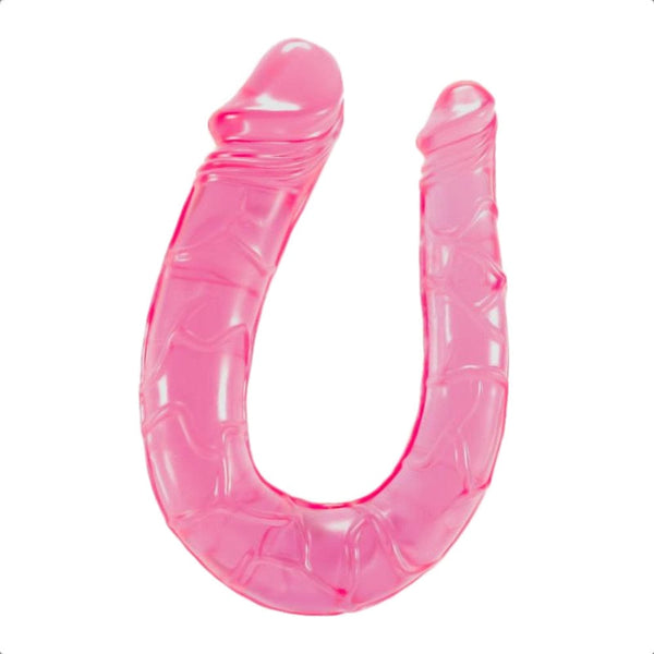 Double-Headed Colored Jelly Pink Dildo