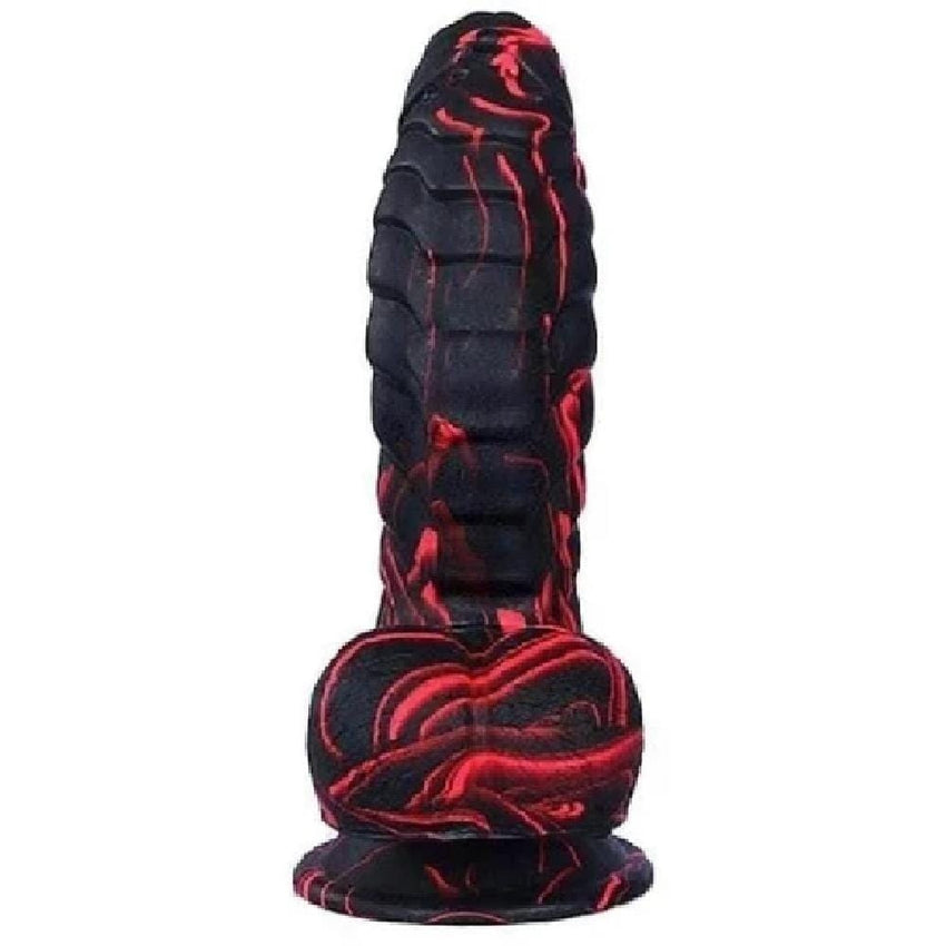 Scaly 7 Inch Dildo With Balls and Suction Cup