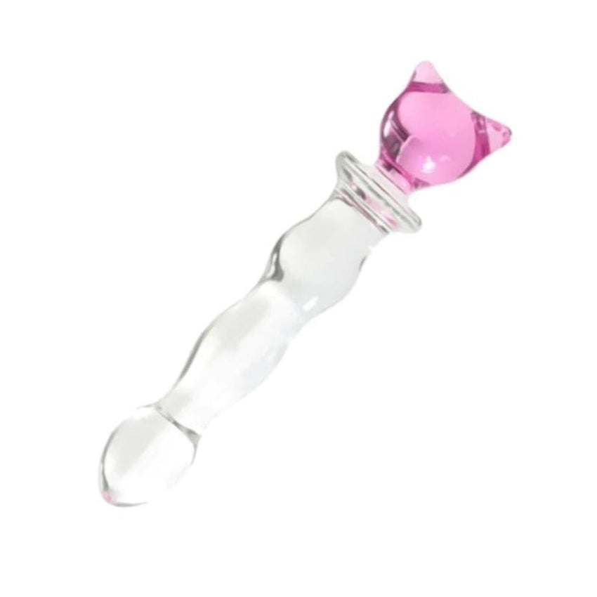 Cute Teddy Bear Glass Dildo