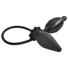 Black Silicone Inflatable Butt Plug