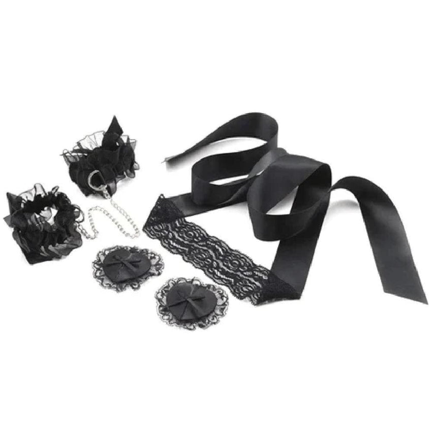 Sisandsis Dress 3- Piece Lace Bondage Set