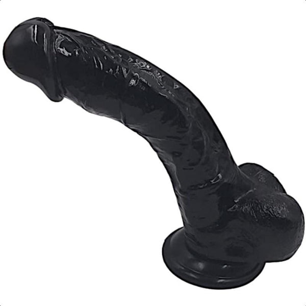 Titillating Realistic 9 Inch Black Dildo With Suction Cup