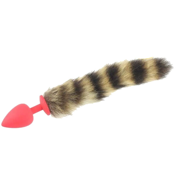 14'Silicone Brown Raccoon Tail Plug