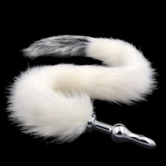 31' Stainless & Silicone White and Gray Tail Plug