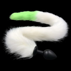 31' Stainless & Silicone White and Green Tail Plug