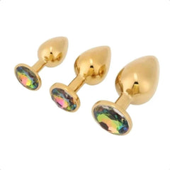 Stunning Gold Princess Butt Plug 3 Piece Set