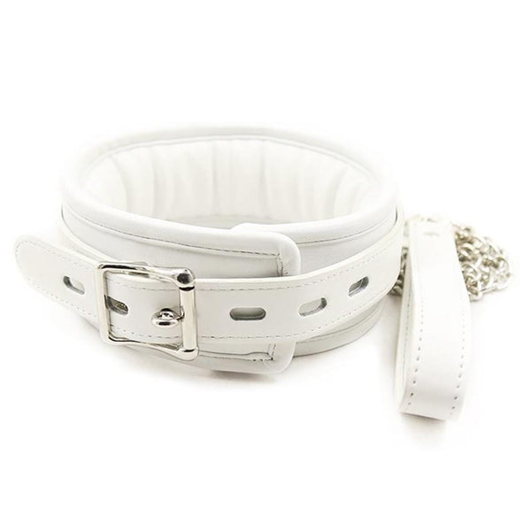 Creamy White Sub Collar With Leash