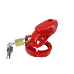 Blushing Red Plastic Chastity Device