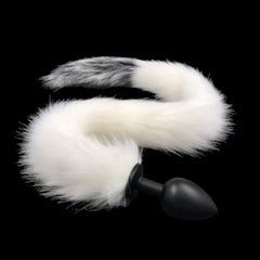 31' Stainless & Silicone White and Gray Tail Plug