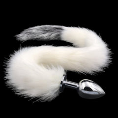 31' Stainless & Silicone White and Gray Tail Plug