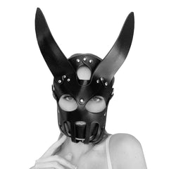 Black Leather Rabbit Mask