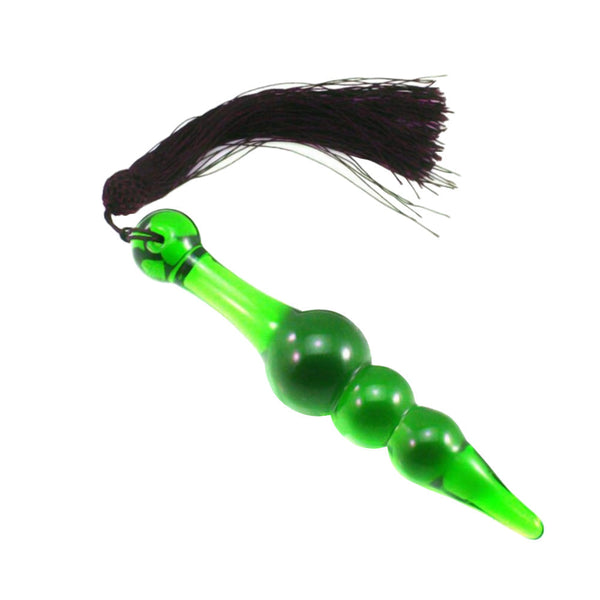 5' Glass Green and Black Tail Plug