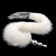 31' Stainless & Silicone White and Gray Tail Plug